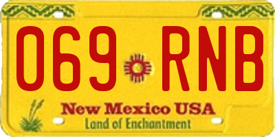 NM license plate 069RNB