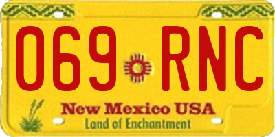 NM license plate 069RNC