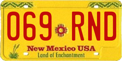 NM license plate 069RND