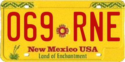 NM license plate 069RNE