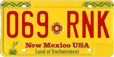 NM license plate 069RNK