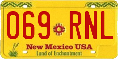 NM license plate 069RNL