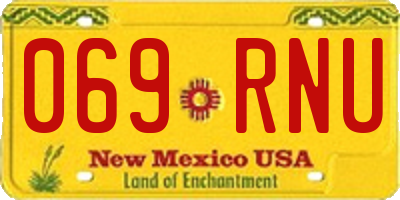 NM license plate 069RNU