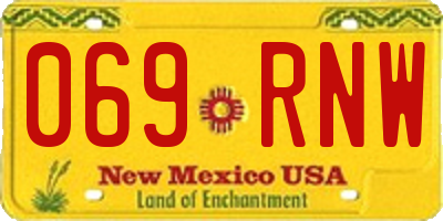 NM license plate 069RNW