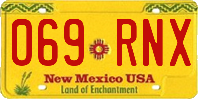 NM license plate 069RNX