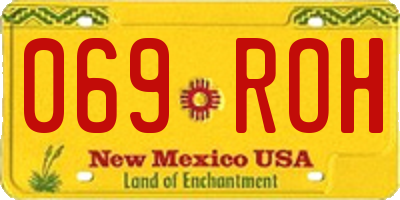 NM license plate 069ROH