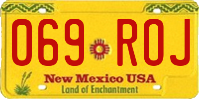 NM license plate 069ROJ