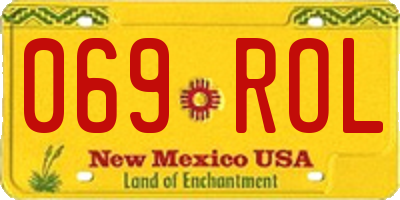 NM license plate 069ROL