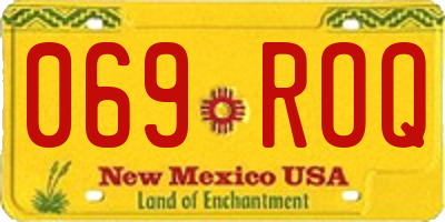 NM license plate 069ROQ