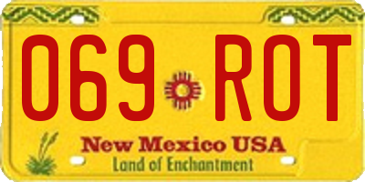 NM license plate 069ROT