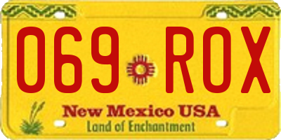 NM license plate 069ROX