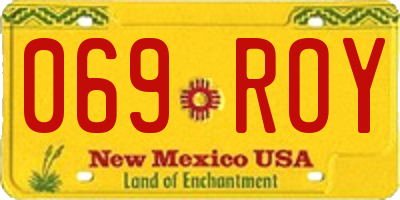 NM license plate 069ROY