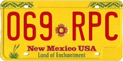 NM license plate 069RPC