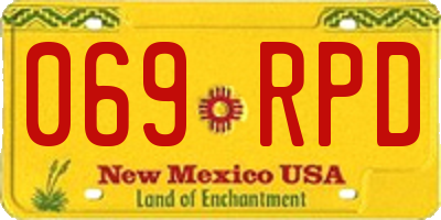 NM license plate 069RPD