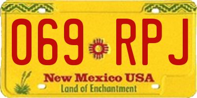 NM license plate 069RPJ