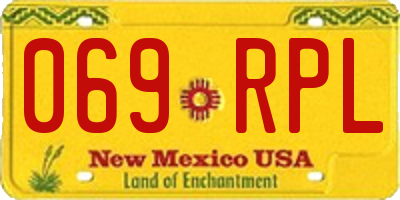 NM license plate 069RPL