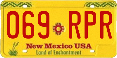 NM license plate 069RPR