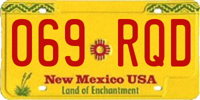 NM license plate 069RQD