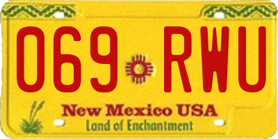 NM license plate 069RWU