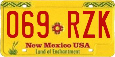 NM license plate 069RZK