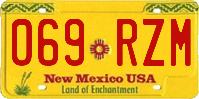 NM license plate 069RZM