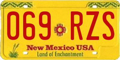 NM license plate 069RZS