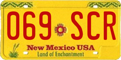 NM license plate 069SCR