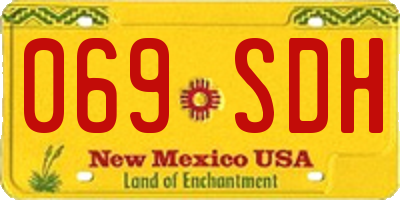 NM license plate 069SDH