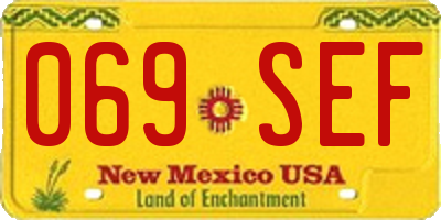 NM license plate 069SEF