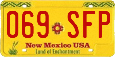 NM license plate 069SFP