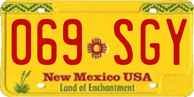 NM license plate 069SGY