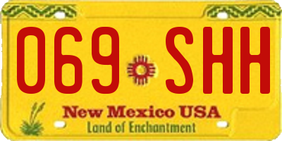 NM license plate 069SHH