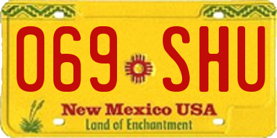 NM license plate 069SHU