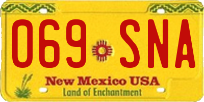 NM license plate 069SNA