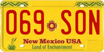 NM license plate 069SON