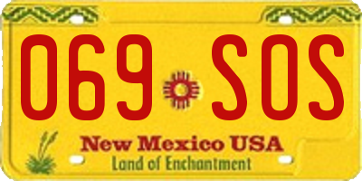 NM license plate 069SOS