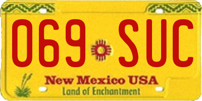 NM license plate 069SUC