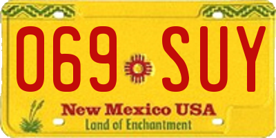 NM license plate 069SUY