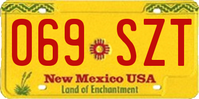 NM license plate 069SZT