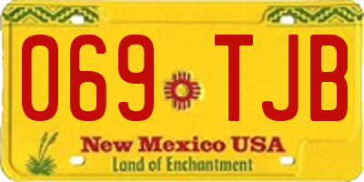 NM license plate 069TJB