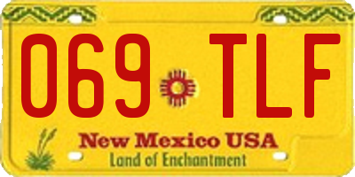 NM license plate 069TLF