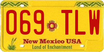 NM license plate 069TLW
