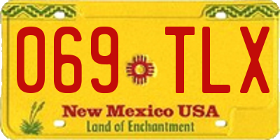 NM license plate 069TLX