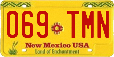 NM license plate 069TMN