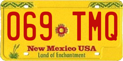 NM license plate 069TMQ