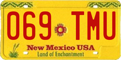 NM license plate 069TMU