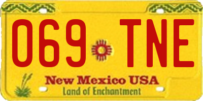 NM license plate 069TNE