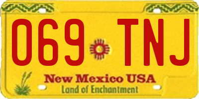 NM license plate 069TNJ