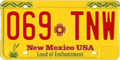 NM license plate 069TNW