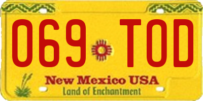 NM license plate 069TOD
